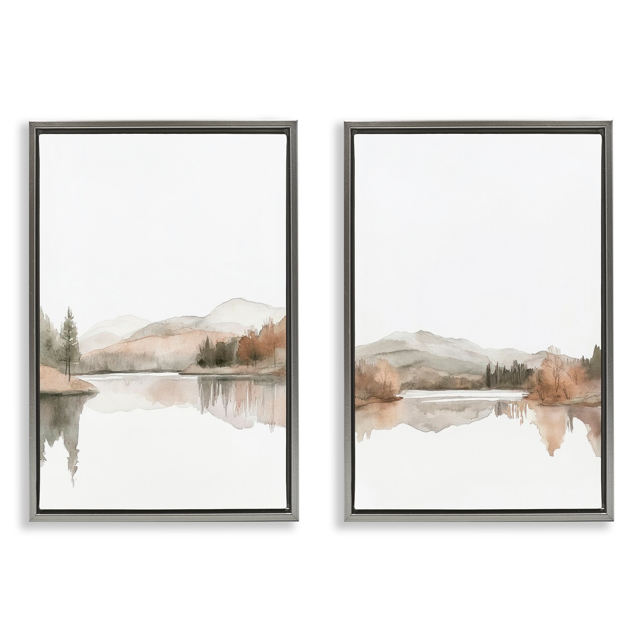 Stupell Industries Softly Flowing Landscape 2pc Floating Frame Set, design by Mona Grace